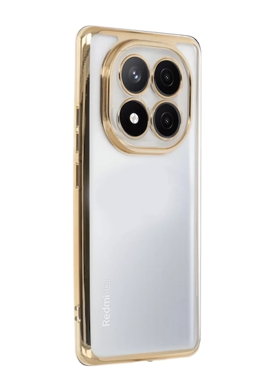 Newface Xiaomi Redmi Note 14 Pro 4g Kılıf Razer Lensli Silikon - Gold Altın