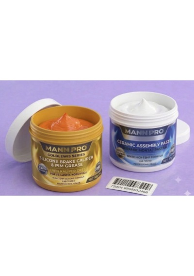 Mann Pro Kaliper Pimi Gresi Goldlewis & Seramik Bazlı Montaj Pastası Fren Bakım Yağ Seti 2x50 G