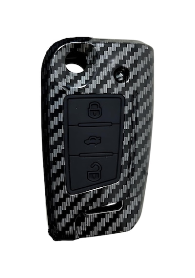 Autohan Keys Lüks Karbon Anahtar Koruma Kılıfı Volkswagen Golf 7,