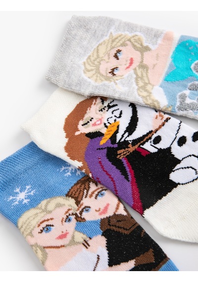 Koton 3'lü Frozen Baskılı Çorap Seti Lisanslı Multıcolor 4skg80061aa