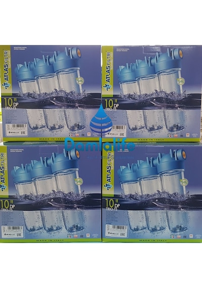 Atlas 10" Housing 3 Lü Boş Filtre Kabı Bina Girişi ve Kuyu Suyu