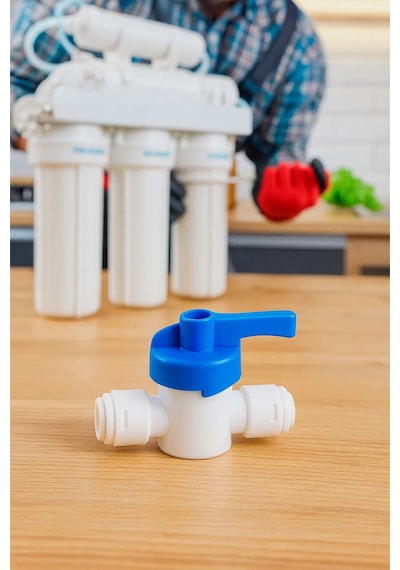 Su Arıtma Cihazı Küresel Ara Vana Plastik 6 Mm Hortum Girişli (483664359)