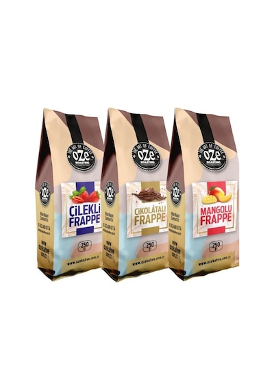 Oze Frappe Tanışma Seti Çilek 250 G + Çikolata 250 G + Mango 250 G