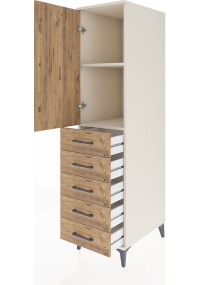 Kronos Dolap 2 Raflı 5 Çekmeceli Tek Kapaklı 44x59x182 Aytaşı... Aytaşı Kronos Dolap 2 Raflı 5 Çekmeceli Tek Kapaklı 44x59x182 Aytaşı... Aytaşı