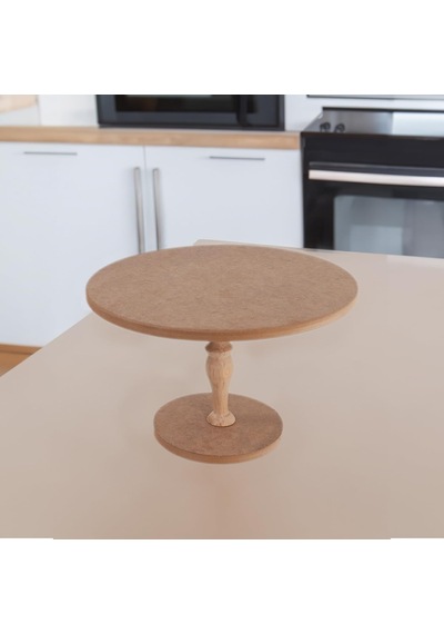 Sunumluk, Ahşap Sunumluk, Sunumluk, Ahşap Servis Standı - Ayaklı Sunumluk, Pasta Standı Kahverengi