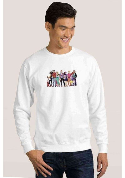 Riverdale Riverdale Computer Baskılı Beyaz Erkek Sweatshirt