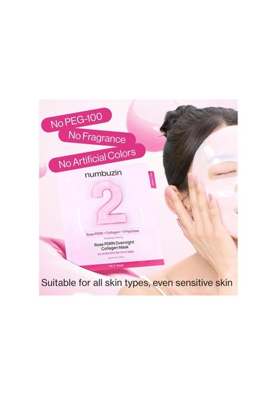 Numbuzin No.2 Rose Pdrn Kolajen İçeren Kozmetik Kağıt Yüz Maskesi 33 Ml
