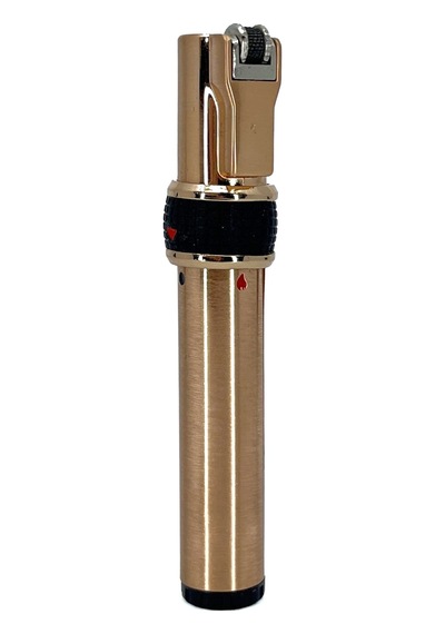 Zenit Tek Torch Jet Alev Metal Çakmak - Altın Rengi Sarı