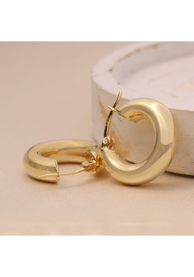 Kalın Halka Küpe 717053 Gold