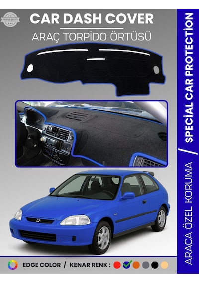 Honda Civic Ej-ek-em 1995-2000 Torpido Örtüsü Göğüs Koruma Tam Uyum Uv Koruma Kaymaz - 110 Stiloto