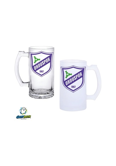 Orduspor Kulplu Bira Bardağı Buzlu Veya Şeffaf Seçenekli 0331