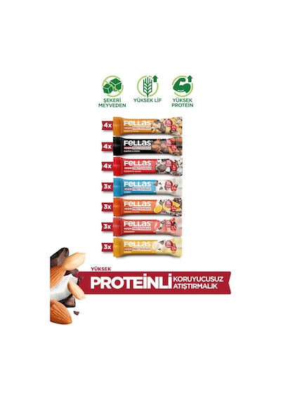 Yüksek Protein Bar Süper Karma Kutu - 24 Adet