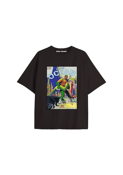 Kalic Studio Unisex Erkek Kadın Blond Frank Ocean Siyah T-shırt Franksiyah20