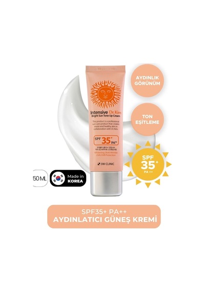 3w Clınıc Canlı ve Parlak Görünüm Sağlayan SPF 35+ PA ++ 3W Clinic Bright Sun Tone Up Cream