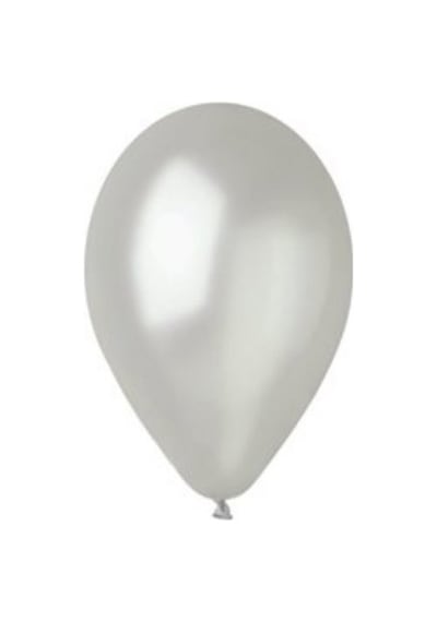 Gemar Metalik Balon Rengi 100'Lü Paket Gümüş