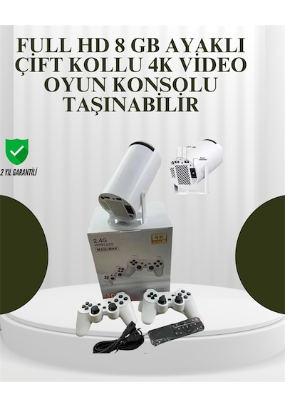 Portatif 4k Projeksiyon - 4.000 Uygulama, Kablosuz Yansıtma Ve Bluetooth 5.0