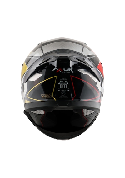 Axor Apex Chrometech Pinlock Dahil Kapalı Motosiklet Kaskı Altın - Kırmızı