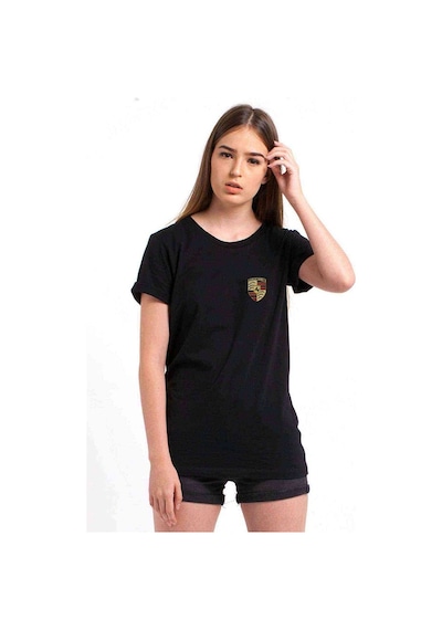 Porsche Baskılı Siyah Kadın Tshirt (534295281)