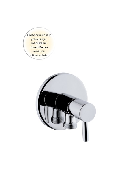 Karen Banyo Angle Valve Glayor Taharet Musluğu, Krom, Cisa 44564 beyaz
