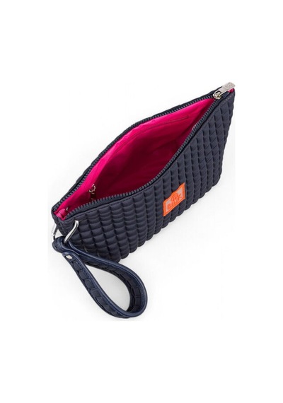 Bilik Deri Scuba Koyu Gri Kadın Portföy & Clutch Çanta Yeliz Gri