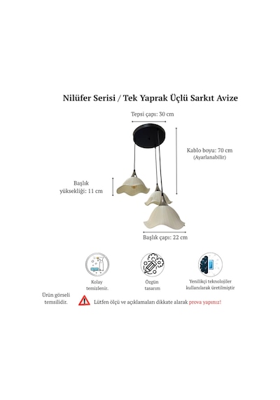 Nilüfer Serisi Modern Bohem Özel Tasarım - Tek Yaprak Üçlü Sarkıt Avize - Yemek Masası, Salon, Yatak Odası, Mutfak Aydınlatması Cata Rustik Led Ampul Hediye Ekru Tek Yaprak Üçlü Set Nilüfer Serisi Modern Bohem Özel Tasarım - Tek Yaprak Üçlü Sarkıt Avize - Yemek Masası, Salon, Yatak Odası, Mutfak Aydınlatması Cata Rustik Led Ampul Hediye Ekru Tek Yaprak Üçlü Set