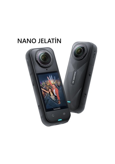 Insta360 X4 Air Aksiyon Kamera Uyumlu 2 Adet Şeffaf Ekran Koruyucu Nano Jelatin