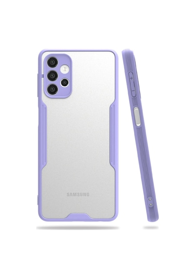Newface Samsung Galaxy Uyumlu A72 Kılıf Platin Silikon Semeglbl - 6 - Lila