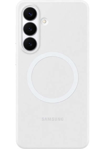 Samsung Galaxy Uyumlu S26+ Silikon Magnet Kılıf - Beyaz Beyaz