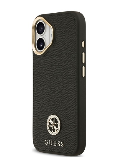 Apple Uyumlu iPhone 17 Kılıf Guess Lisanslı M-safe Özellikli Grained Yazı Ve Taşlı 4g Logolu Kapak Siyah Siyah Apple Uyumlu iPhone 17 Kılıf Guess Lisanslı M-safe Özellikli Grained Yazı Ve Taşlı 4g Logolu Kapak Siyah Siyah