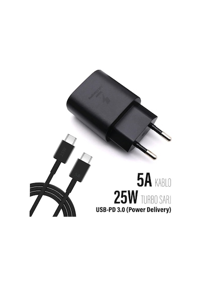 Type C Şarj Başlık Ve Kablo 25w Hızlı Subzero Sg47 25w Süper Hızlı Şarj