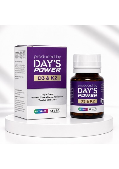 Day's Power D3 & K2 Vitamin Kompleksi 60 Tablet Bağışıklık Ve Kemik Desteği