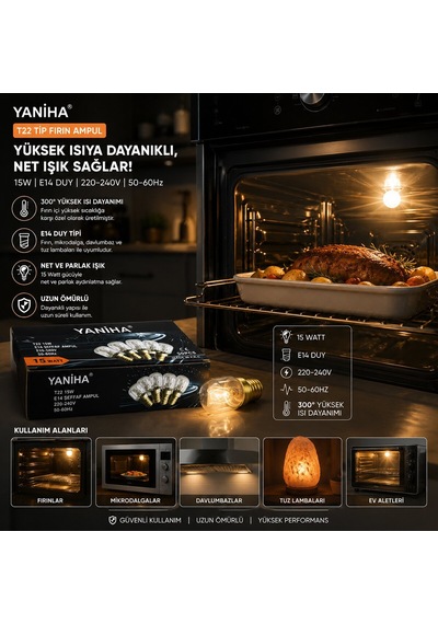Ulbay Fırın Ampul 15w E14 Enerji Tasarruflu- 50'li Paket