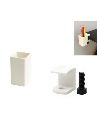 Özel 3d Baskı Kalemlik Modüler Masa Düzenleyici Tak Çıkar Düzenleyici Ebat: 8 Cm X 5 Cm X 4,8 Cm Beyaz