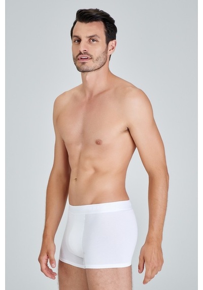 Kom Colin 2'Li Pamuklu Boxer Beyaz