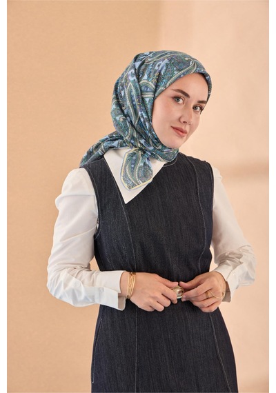 Silk Home Yaz Esintisi Eşarp 150002-04 Bebe Mavi, Taş, Butter Yellow, Yeşil