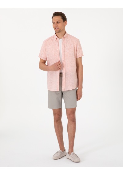 Pierre Cardin Erkek Mercan Gömlek Kısa Kollu 50307067-vr186 Mercan