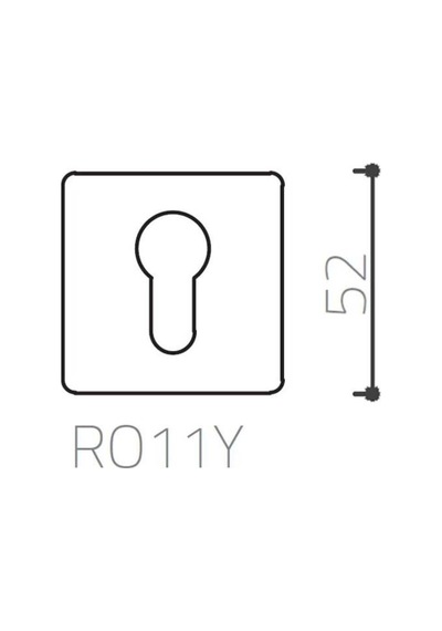 System Kare Yale Kapı Rozeti Fırçalı Saten Renk Ro11y Elx2