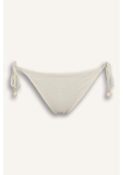 Defacto Regular Fıt Nakışlı Brode Bikini Alt B6895ax26smer103 Ekru-er103