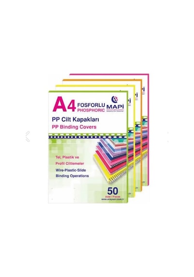 Mapi A4 Pp Opak Kapak (kum Desen) 350 Mikron Mavi 50 Adet 2042404