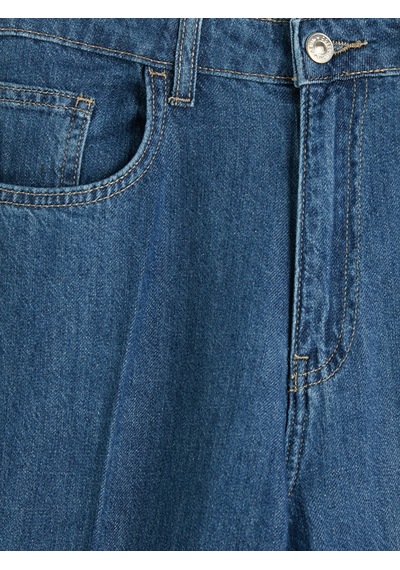 Lcw Everyday İndigo Barrel Fit Kadın Jean Pantolon