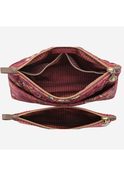 Pembe Polyester Makyaj Çantası 26x7,5x18 Cm