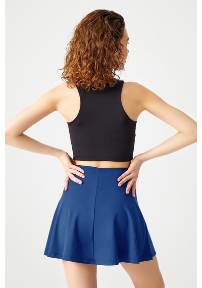 Los Ojos Lacivert 2 Katmanlı Pileli Tenis Eteği - Spor Etek Tennis Skirt2 Lacivert