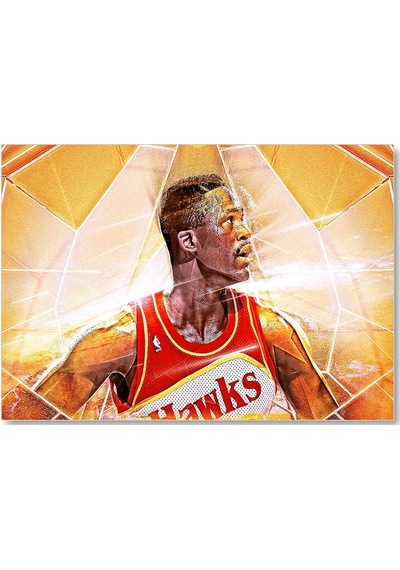 Cakasepetim Dominique Wilkins Hawks Basketbol Ahşap Mdf Tablo