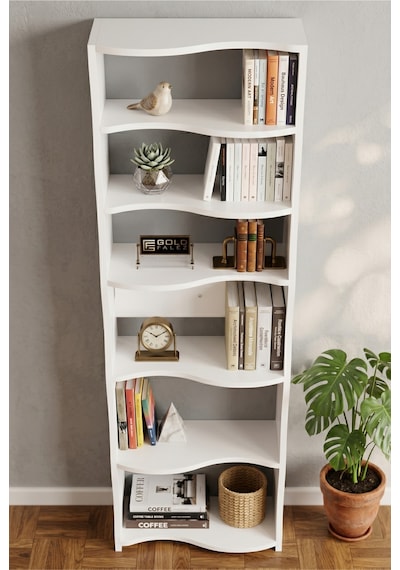 Storeşahin Kitaplık 5 Raflı Esinti Modern Çok Amaçlı Dekoratif Raf Ünitesi Geniş Kütüphane Ofis Kitaplığı 7081 Beyaz Shn0720 Storeşahin Kitaplık 5 Raflı Esinti Modern Çok Amaçlı Dekoratif Raf Ünitesi Geniş Kütüphane Ofis Kitaplığı 7081 Beyaz Shn0720