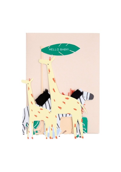 Meri Meri - Safari Concertina Card - Safari Tebrik Kartı