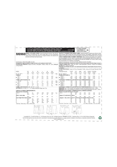Mccall's Patterns Company Kesim Deseni, Zz Lrg-xlg-xxl 50 x 22