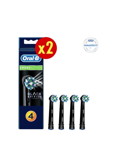 Oral-B CrossAction Elektrikli Diş Fırçası Yedek Başlığı 8'li Siyah