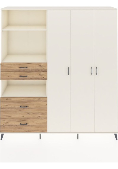 Hyperion Dolap 12 Raflı 4 Çekmeceli Tek Askılı 220x44x243 Aytaşı-aytaşı/çam Çok Renkli Hyperion Dolap 12 Raflı 4 Çekmeceli Tek Askılı 220x44x243 Aytaşı-aytaşı/çam Çok Renkli
