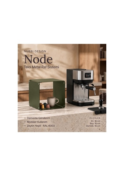 Node Modüler Metal Masaüstü Organizer Çok Amaçlı Düzenleyici Tekli Modül 16x16 Cm Yeşil - 943943374 Yeşil
