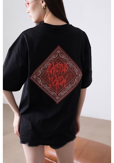 Flood Of Style Unisex Cactus Jack Bandana Siyah Tshirt